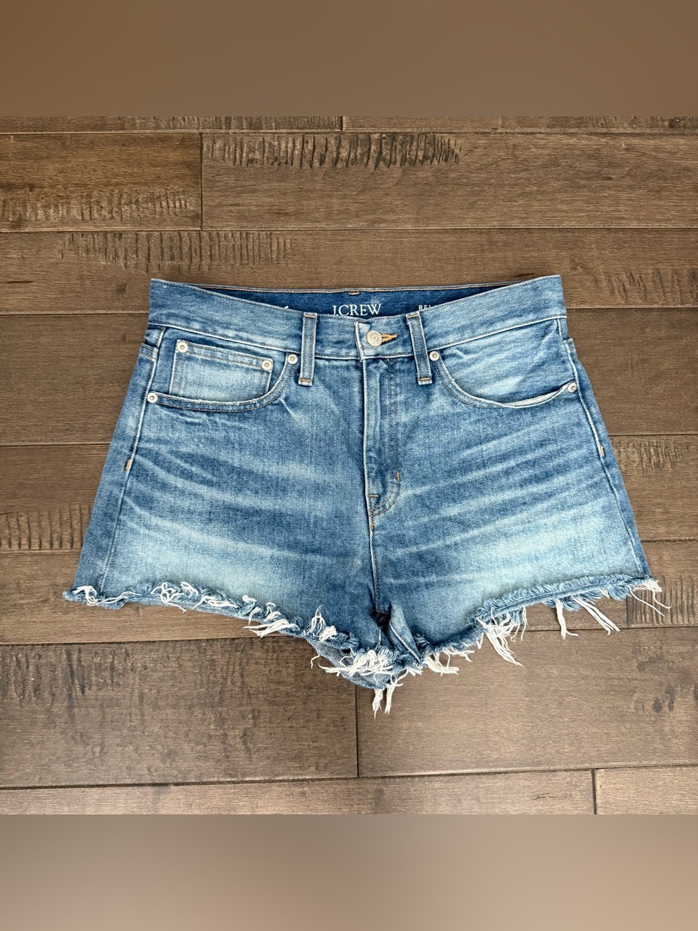 J. Crew Relaxed Denim Shorts in Baxter Street Wash 26 Jean